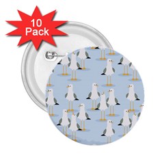 Cute-seagulls-seamless-pattern-light-blue-background 2 25  Buttons (10 Pack)  by Salman4z