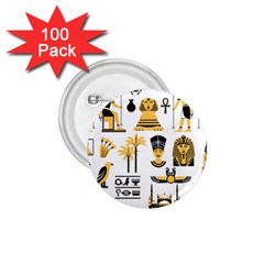 Egypt-symbols-decorative-icons-set 1 75  Buttons (100 Pack)  by Salman4z