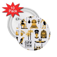 Egypt-symbols-decorative-icons-set 2 25  Buttons (10 Pack)  by Salman4z