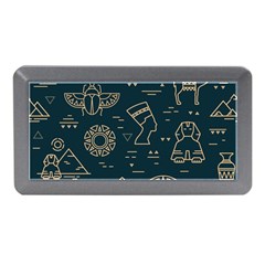 Dark-seamless-pattern-symbols-landmarks-signs-egypt -- Memory Card Reader (mini) by Salman4z