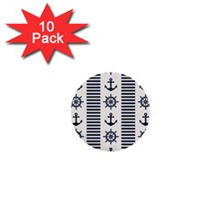 Nautical-seamless-pattern-vector-illustration 1  Mini Buttons (10 Pack)  by Salman4z