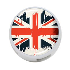 Union Jack England Uk United Kingdom London 4-port Usb Hub (one Side) by Ravend