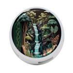 Jungle Tropical Trees Waterfall Plants Papercraft 4-Port USB Hub (One Side) Front