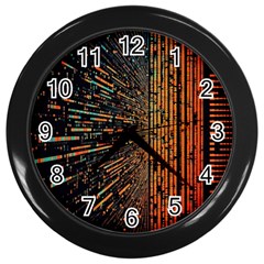 Data Abstract Abstract Background Background Wall Clock (black) by Ravend