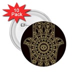 Hamsa-hand-drawn-symbol-with-flower-decorative-pattern 2.25  Buttons (10 pack)  Front