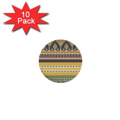 Seamless-pattern-egyptian-ornament-with-lotus-flower 1  Mini Buttons (10 Pack)  by Salman4z