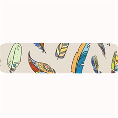 Vector-boho-doodle-feathers-seamless-pattern-illustration Large Bar Mat by Salman4z