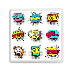 Set-colorful-comic-speech-bubbles Memory Card Reader (square) by Salman4z