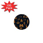 Dark-seamless-pattern-symbols-landmarks-signs-egypt 1  Mini Buttons (100 pack)  Front