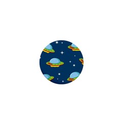 Seamless-pattern-ufo-with-star-space-galaxy-background 1  Mini Buttons by Salman4z