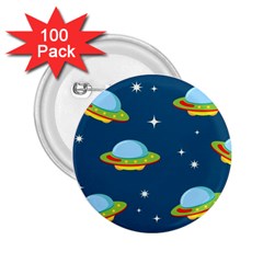 Seamless-pattern-ufo-with-star-space-galaxy-background 2 25  Buttons (100 Pack)  by Salman4z