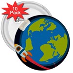 Spaceship-design 3  Buttons (10 pack)  Front