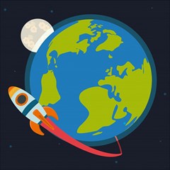 Spaceship-design Play Mat (rectangle) by Salman4z