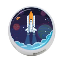 Spaceship-milkyway-galaxy 4-port Usb Hub (one Side) by Salman4z