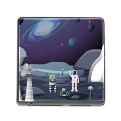 Alien-astronaut-scene Memory Card Reader (square 5 Slot) by Salman4z