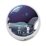 Alien-astronaut-scene 4-Port USB Hub (Two Sides) Front