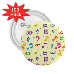 Seamless-pattern-musical-note-doodle-symbol 2 25  Buttons (100 Pack)  by Salman4z