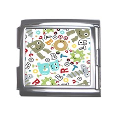 Seamless-pattern-vector-with-funny-robots-cartoon Mega Link Italian Charm (18mm) by Salman4z