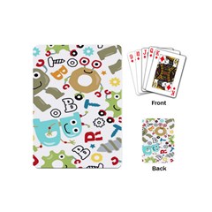 Seamless-pattern-vector-with-funny-robots-cartoon Playing Cards Single Design (mini) by Salman4z
