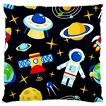 Space seamless pattern Standard Premium Plush Fleece Cushion Case (Two Sides) Back