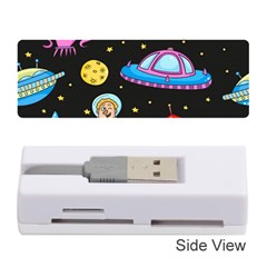 Seamless-pattern-with-space-objects-ufo-rockets-aliens-hand-drawn-elements-space Memory Card Reader (stick) by Salman4z