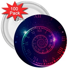 Time-machine 3  Buttons (100 Pack)  by Salman4z
