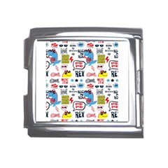 Monster-cool-seamless-pattern Mega Link Italian Charm (18mm) by Salman4z
