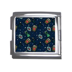 Monster-alien-pattern-seamless-background Mega Link Italian Charm (18mm) by Salman4z