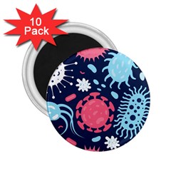 Seamless-pattern-microbes-virus-vector-illustration 2 25  Magnets (10 Pack)  by Salman4z
