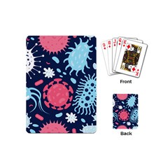 Seamless-pattern-microbes-virus-vector-illustration Playing Cards Single Design (mini) by Salman4z