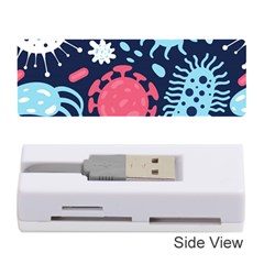 Seamless-pattern-microbes-virus-vector-illustration Memory Card Reader (stick) by Salman4z