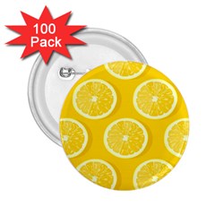 Lemon-fruits-slice-seamless-pattern 2 25  Buttons (100 Pack)  by Salman4z