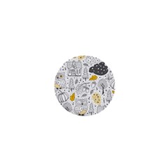 Doodle-seamless-pattern-with-autumn-elements 1  Mini Buttons by Salman4z