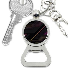 Gradient-geometric-shapes-dark-background Bottle Opener Key Chain by Salman4z