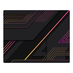 Gradient-geometric-shapes-dark-background Two Sides Premium Plush Fleece Blanket (large) by Salman4z