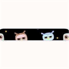 Cute-owl-doodles-with-moon-star-seamless-pattern Small Bar Mat by Salman4z