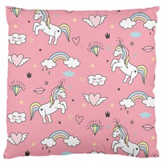 Cute-unicorn-seamless-pattern Standard Premium Plush Fleece Cushion Case (two Sides) by Salman4z