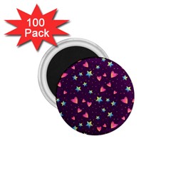Colorful-stars-hearts-seamless-vector-pattern 1 75  Magnets (100 Pack)  by Salman4z