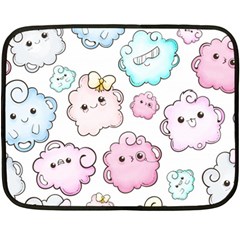 Cute-doodle-cartoon-seamless-pattern Two Sides Fleece Blanket (mini) by Salman4z