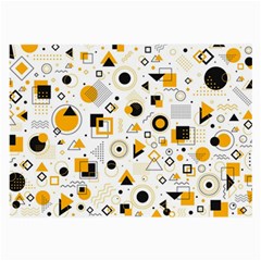 Flat Geometric Shapes Background Large Glasses Cloth (2 Sides) by pakminggu