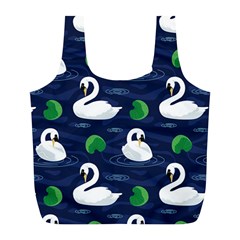 Swan Pattern Elegant Design Full Print Recycle Bag (l) by pakminggu