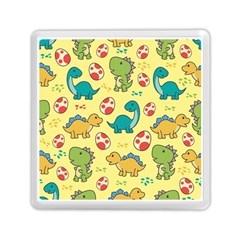 Seamless Pattern With Cute Dinosaurs Character Memory Card Reader (square) by pakminggu