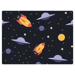Cosmos Rockets Spaceships Ufos Premium Plush Fleece Blanket (extra Small) by pakminggu