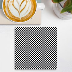 Background Black Board Checker Checkerboard Uv Print Square Tile Coaster  by pakminggu