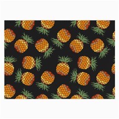 Pineapple Background Pineapple Pattern Large Glasses Cloth by pakminggu
