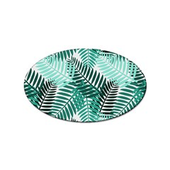 Background Pattern Texture Leaves Design Wallpaper Sticker Oval (100 Pack) by pakminggu