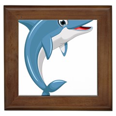 Blue Dolphin Framed Tile by pakminggu