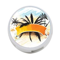 Hawaii Beach Summer 4-port Usb Hub (one Side) by pakminggu