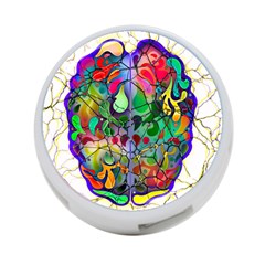Brain Head Mind Man Silhouette 4-port Usb Hub (two Sides) by pakminggu