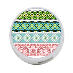 Ukraine Ornament Pattern Symbolism Geometric 4-port Usb Hub (one Side) by pakminggu